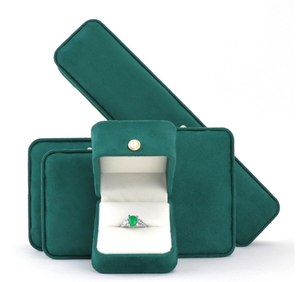 Custom Romantic Sweet Luxury Small Velvet Engagement Ring Box Ring JEWELRI BOX Jewelry Box
