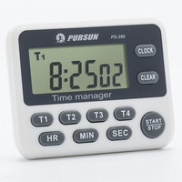 Stopwatch Timer LCD Empat Kanal dengan Bahan ABS Model PS-396