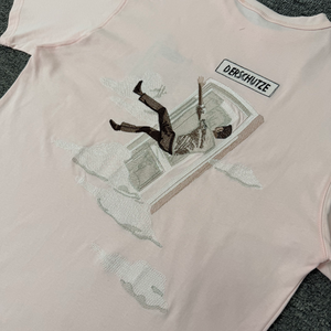 T-shirt da Uomo Derschutze in Cotone Rosa a Manica Corta <span class=keywords><strong>con</strong></span> Ricamo di Alta Qualità, Abbigliamento Streetwear Personalizzato all'Ingrosso - Product Image 4