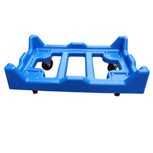 A con <span class=keywords><strong>4</strong></span> ruedas de plástico Industrial coche en movimiento pesado Roller Skate Trolley <span class=keywords><strong>Dolly</strong></span> carros con caja - Product Image 3