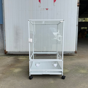 <span class=keywords><strong>Cage</strong></span> à oiseaux moderne classique 2025 en acier inoxydable et <span class=keywords><strong>verre</strong></span> avec motif solide et design respirant pour oiseaux de petite à moyenne taille - Product Image 3