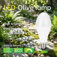 Ampoule LED décorative en forme d'olive 10W 1000Lm 3000K-10000K 58x123mm pour lustre et suspension, vente en gros