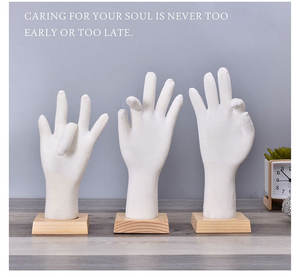 Pu-schuim display <span class=keywords><strong>mannequin</strong></span> hand, verstelbaar, flexibel, plastic, zacht, buigbaar, handschoen display handen - Product Image 5