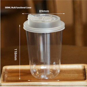 Bpa-free 360/400/500ml Pet nhựa dùng một lần ly rõ ràng phân hủy sinh học ly cà phê có nắp đậy cho các bên đám cưới sự kiện ngoài trời - Product Image 3