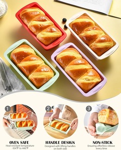Molde de Silicona para Pan de 7.5 Pulgadas, Antiadherente, Reutilizable, para Horno y Congelador, Libre de BPA - Product Image 3