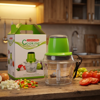 Hachoir Électrique 2L en Acier Inoxydable à Faible Bruit avec Moteur en Cuivre Pur pour Légumes et Viandes, Idéal pour Usage Domestique et Professionnel (Restaurants)
