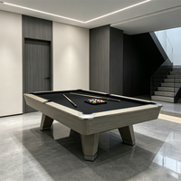 Mesa de Billar Americana de Madera Sólida Moderna de 7, 8 y 9 Pies, Mesa de Billar Profesional de Lujo para Interiores, Personalizable, OEM