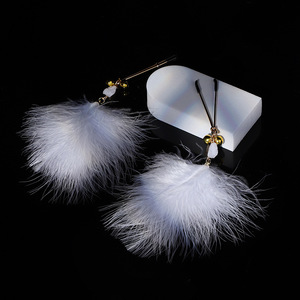 Clips de tétons en plumes, alliage rose avec strass en cristal, pour femmes, à porter au quotidien - Product Image 4