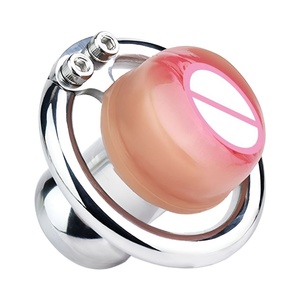 Dispositivo de Castidad Masculina FRRK al por Mayor, Anillo para Pene en 4 Tamaños con Vagina de Silicona, Juguetes Sexuales para Adultos - Product Image 4