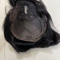 Perruque BOB Courte Droite en Cheveux Humains, Double Couche, Densité 180%, Faite à la Machine, Raie au Milieu, Cheveux Vierges Brésiliens, Abordable