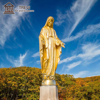 Statues religieuses en métal catholique en gros Statue de Vierge Marie en bronze énorme extérieure