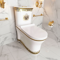 Toilette en céramique à deux pièces, kit de toilette portable