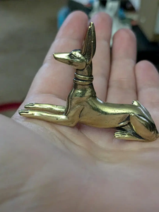 1 pezzo in ottone Vintage egitto faraone Hound statua, squisito pezzo di <span class=keywords><strong>arte</strong></span> decorativa per la casa, ufficio, ideale per gli scaffali - Product Image 6