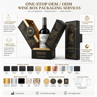 Boîte cadeau de collection de vin en carton à double porte, design artistique personnalisé haut de gamme avec pelliculage mat et dorure à chaud