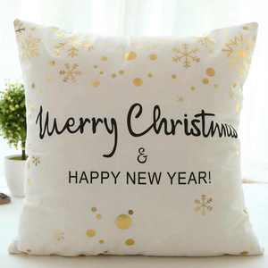 Decorazioni Natalizie per la Casa Federa in Cotone e Lino 45x45cm <span class=keywords><strong>Buon</strong></span> <span class=keywords><strong>Natale</strong></span> Decorazioni Natalizie Regali per Capodanno Felice - Product Image 4