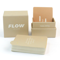 Cartes de jeu en papier personnalisées, écologiques et durables, avec couvercle et base en carton, imprimées sur mesure pour cartes d'affirmation