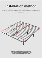 Pieds de support réglables en fer en forme de T pour cadre de lit moderne et minimaliste, accessoires pour lits, canapés-lits et lits d'enfants