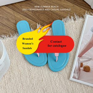Nouveautés : Sandales plates de luxe au design tendance, chaussures décontractées d'extérieur légères et confortables en <span class=keywords><strong>cuir</strong></span> pour femmes - Product Image 2