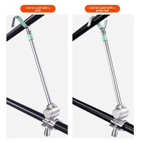 Soporte de varilla en forma de S de aleación de aluminio para competición Black-pit, soporte universal para montaje en pistola, accesorio de pesca para antena pequeña