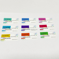 Étiquettes adhésives personnalisées pour flacons de 3 ml de peptides de laboratoire pharmaceutique avec logo
