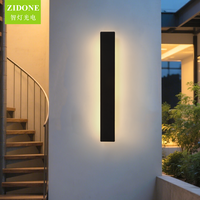 Vente en gros d'usine, luminaire mural linéaire extérieur moderne minimaliste à LED, étanche IP65, pour villa, jardin, façade