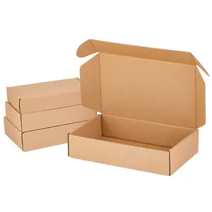 Cajas de cartón corrugado con logotipo personalizado impreso, Color marrón, venta al por mayor