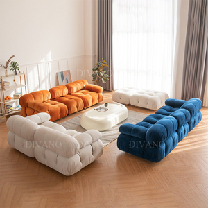 Divani da salotto di lusso dal Design minimalista moderno e minimalista in flanella pieno fiore - Product Image 3