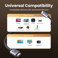 Cable UGREEN 8K HD-MI 2.1 de 48 Gbps, 3.3 pies/6.6 pies, Cable HD-MI de Alta Velocidad con Trenzado de Nailon, 8K 60Hz, para PS5, Xiaomi TV Box