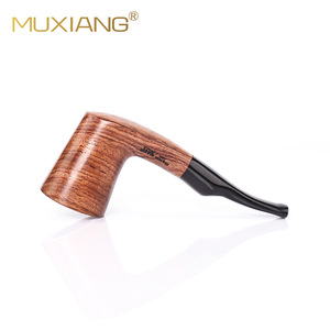 Muxiang Rosewood Smoking Pipe Bent Type 3mm Filter Tobacco Pipe For Men With Case - Product Image 2