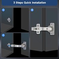 Profesional 135 °   Engsel Sudut 3D yang Dapat Disesuaikan dengan Sistem Soft Close untuk Pintu Kabinet Lipat dan Lazy Susan