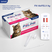 Kit de test rapide 2 en 1 pour chats FIV FeLV, antigène de la leucémie et de l'immunodéficience féline, OEM, clinique vétérinaire pour animaux de compagnie