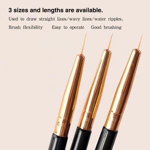 3 pièces Pinceaux multifonctions pour nail art, pour détails, peinture, rayures, <span class=keywords><strong>dessin</strong></span>, double embout, pour gel et acrylique, outils pour ongles - Product Image 3