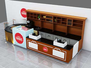 Kiosco de Café Moderno para Centro Comercial, Mostrador de Exhibición, Diseño Personalizado para Cafetería, Ideas de Diseño de Kiosco de Café a la Moda - Product Image 4
