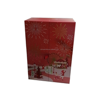 Calendrier de l'Avent en papier réutilisable de luxe avec impression personnalisée pour les fêtes