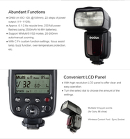 Flash Inalámbrico Godox TT600 2.4G, Flash de Cámara Manual GN60, 1/8000s HSS para Sony, Canon, Nikon, Fuji, Olympus, Panasonic