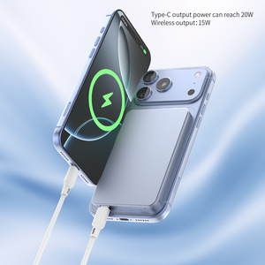 Power Bank Magnetico Wireless Ultra Sottile 5000mAh 20W PD Ricarica Rapida 15W Wireless Mini Formato Facile da Impugnare con Una Mano Portatile - Product Image 1