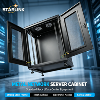 Rak Server Pusat Data Starlink SPCC Baja Canai Dingin 19" 12U Kabinet Data Standar ANS/EIA RS-310-D