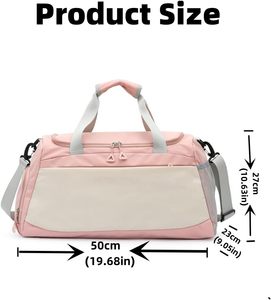 Mochila Deportiva de Viaje de Gran Capacidad con Logotipo Personalizado, Bolsa de Gimnasio Portátil con Compartimento para Zapatos, Bolsa Deportiva de Nailon de Diseño - Product Image 3