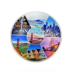 2025 gran oferta 3D imanes de nevera de papel de aluminio en relieve hermoso logotipo personalizado recuerdos <span class=keywords><strong>destinos</strong></span> turísticos <span class=keywords><strong>mundiales</strong></span> bajo MOQ Metal - Product Image 3