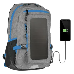 Sac à dos de voyage hydrofuge pour ordinateur portable sac à dos pour hommes sac à dos pour hommes sac d'école solaire intelligent avec port de charge usb
