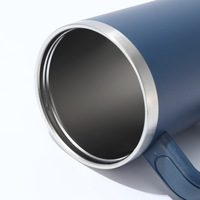 Tasse de voyage OEM 40 oz H2.0 thermique sous vide gravé en acier inoxydable 30 tasses à café gobelet avec poignée et paille