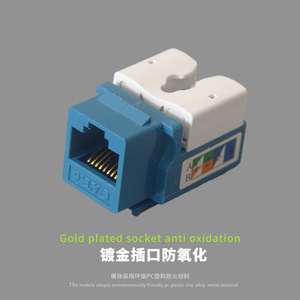 Zhefan อุปกรณ์ตัวเมียแจ็คตัวเชื่อมต่อ <span class=keywords><strong>Cat6</strong></span>แจ็คตัวเชื่อมต่อ Rj45แบบแยกส่วนแจ็คตัวเชื่อม <span class=keywords><strong>Cat6</strong></span>แจ็คขั้วเสียบ90องศาแจ็คโมดูลาร์ - Product Image 2