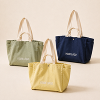 Bolsa de Lona con Múltiples Bolsillos, Logotipo Personalizado, Doble Asa, Botón a Presión, Reutilizable, Ecológica, Venta al Por Mayor, Bolsa de Mano y Hombro