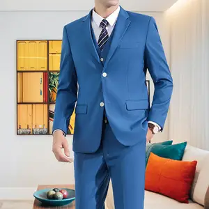 Latest Design Men's Suit 3-piece Version Slim-fit Business Best Man Dress Groom Wedding Suits For Men