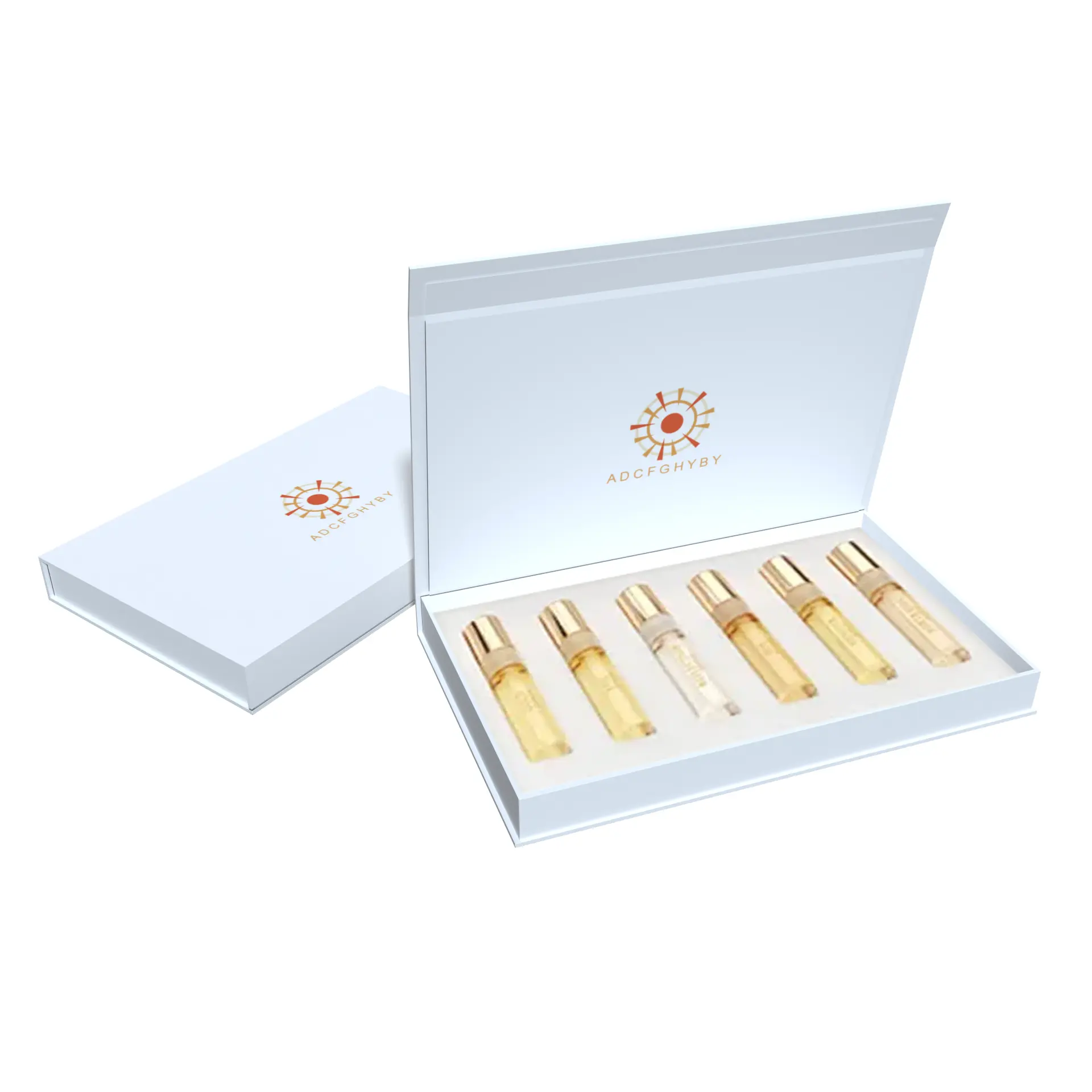 Белая парфюмерная коробка с магнитным флаконом для парфюма, Подарочная коробка для упаковки флакона для ухода за кожей, упаковочная коробка для сыворотки