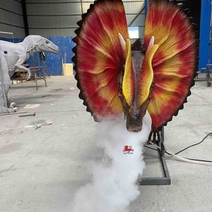 Estatuas modelo animatronic realistas montadas en la pared de cabeza de Dilophososaur - Product Image 3