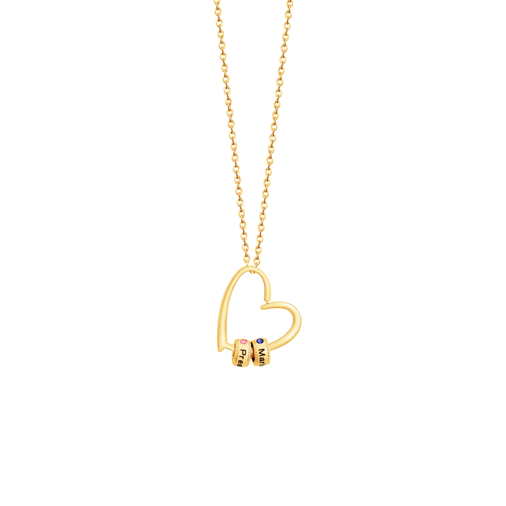 19*22mm heart Gold