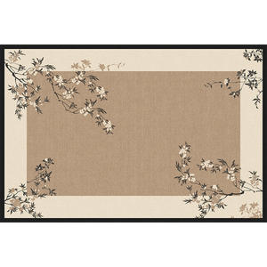 พรมปูพื้นสไตล์จีนใหม่ Jinrui รูปทรงสี่เหลี่ยมผืนผ้า ทนต่อคราบสกปรก เหมาะสำหรับห้องนั่งเล่นและห้องนอน ลายดอกไม้และพืช - Product Image 3