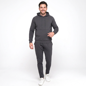 Survêtement unisexe personnalisé, tendance, respirant, délavé à l'acide, couleur unie, pour l'hiver, style streetwear, col à capuche, 100% coton, prix raisonnable - Product Image 1