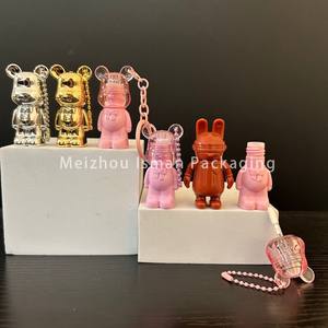 2ml çocuklar anahtarlık Robot dudak parlatıcı kutusu kullanışlı boş Mini lipchain şişe karikatür ayı şekilli sevimli Lipgloss tüpler ile zincirler - Product Image 3